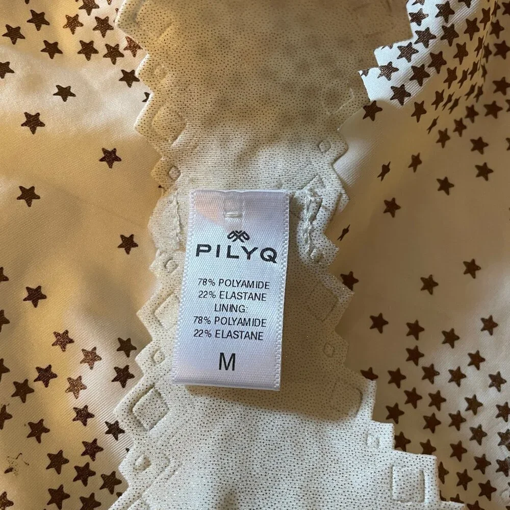 NEW PilyQ City of Stars Seamless Zig Zag Full Bikini Bottom Sz. S